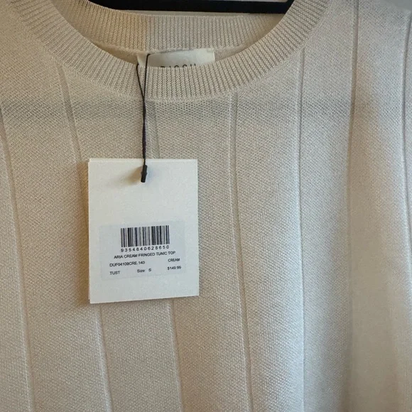 DISSH White Sleeveless Crew Neck Sheath Top - Picture 6 of 8